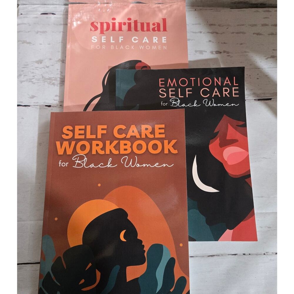 NEW! Self Care Journey Black Women Heal Emotional Reflection Workbook Books - 3